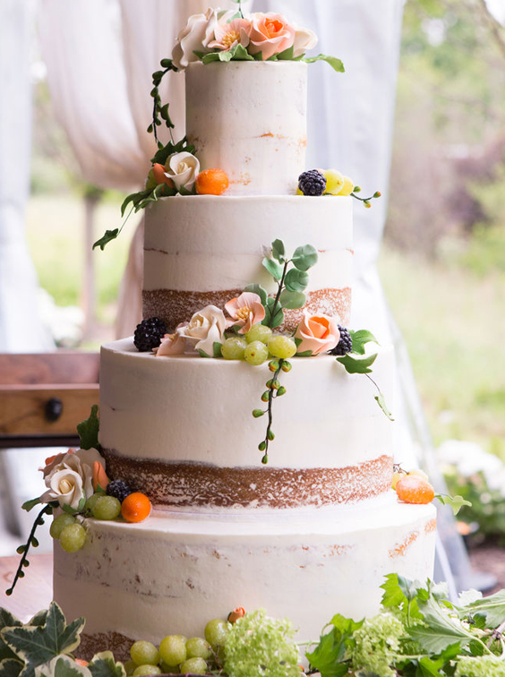 торт свадебный одноярусный