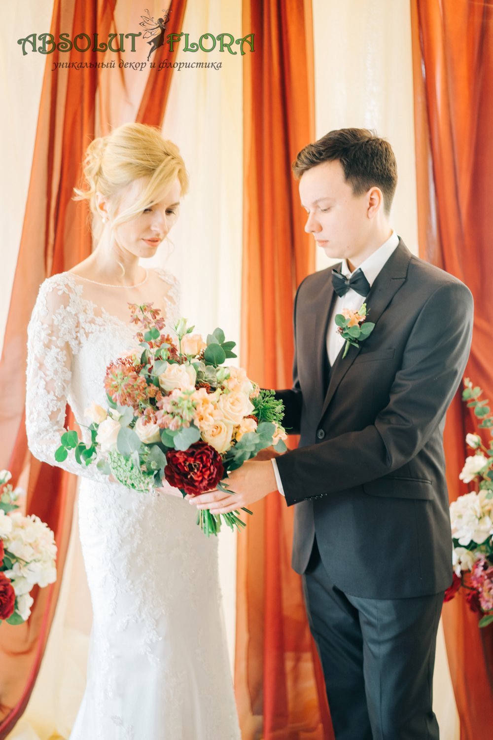 Свадьба в цвете марсала&nbsp;Absolutflora - уникальный декор и флористика : 