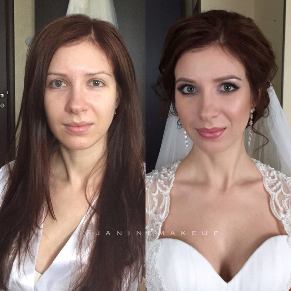 Мои клиенты ДО и ПОСЛЕ&nbsp;Janine Make-up & Hair : 