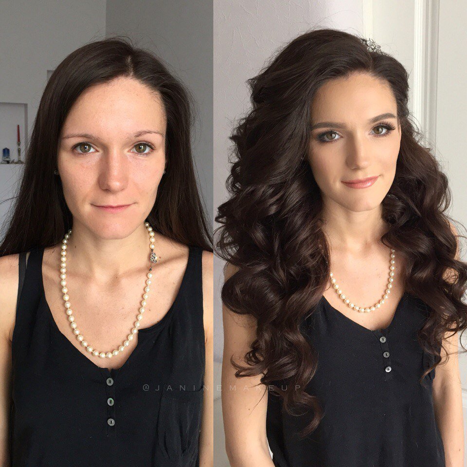 Мои клиенты ДО и ПОСЛЕ&nbsp;Janine Make-up & Hair : 