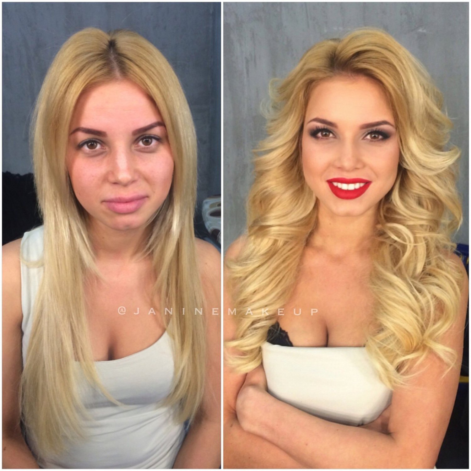 Мои клиенты ДО и ПОСЛЕ&nbsp;Janine Make-up & Hair : 