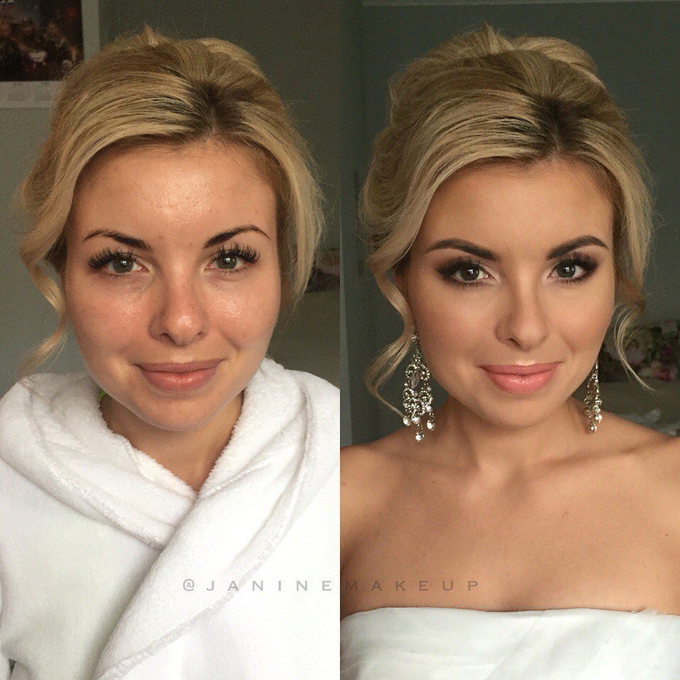 Мои клиенты ДО и ПОСЛЕ&nbsp;Janine Make-up & Hair : 
