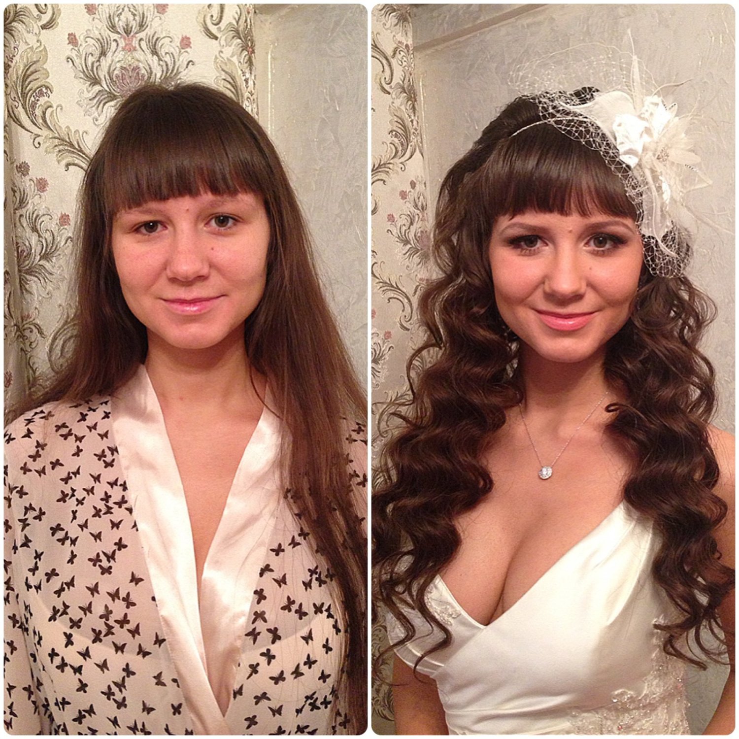 Мои клиенты ДО и ПОСЛЕ&nbsp;Janine Make-up & Hair : 