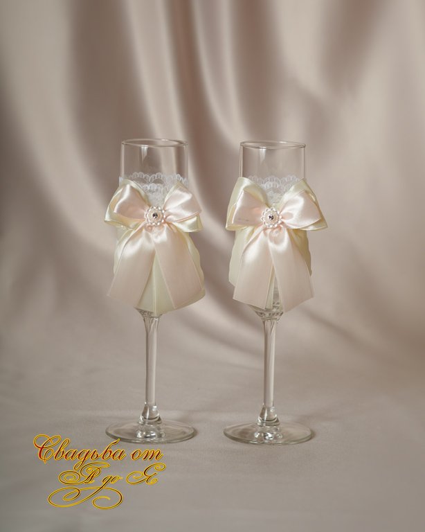 Свадебные бокалы для молодоженов&nbsp;Свадебные аксессуары, украшения, подарки и товары : 
